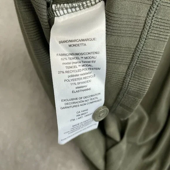 NEW Mondetta Women's XXL Ribbed Olive Green Polo Shirt TENCEL/Modal Blend - Picture 8 of 11
